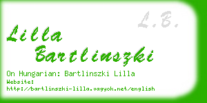 lilla bartlinszki business card